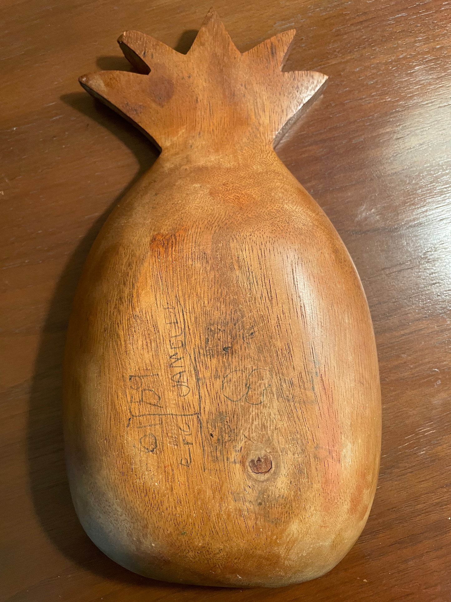 Handmade Wooden Pineapple Bowl