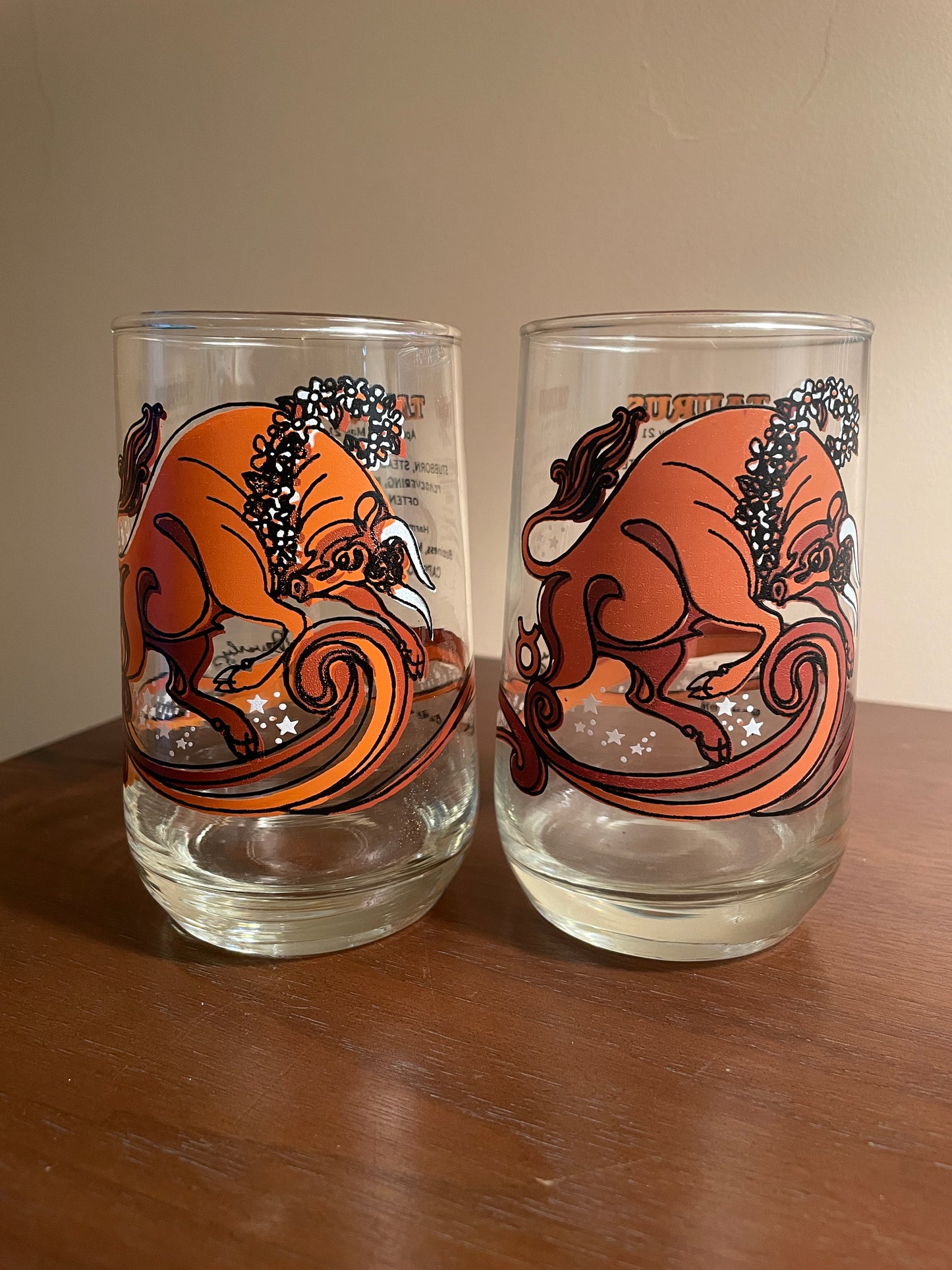 Pair of Taurus Zodiac Glasses