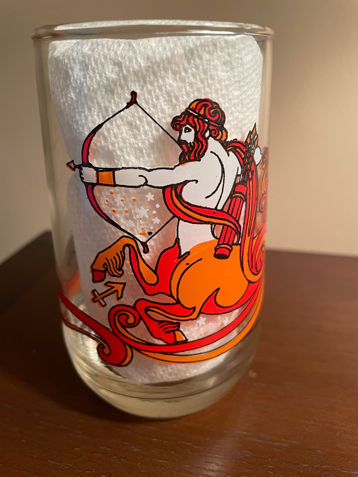 Sagittarius Zodiac Glass