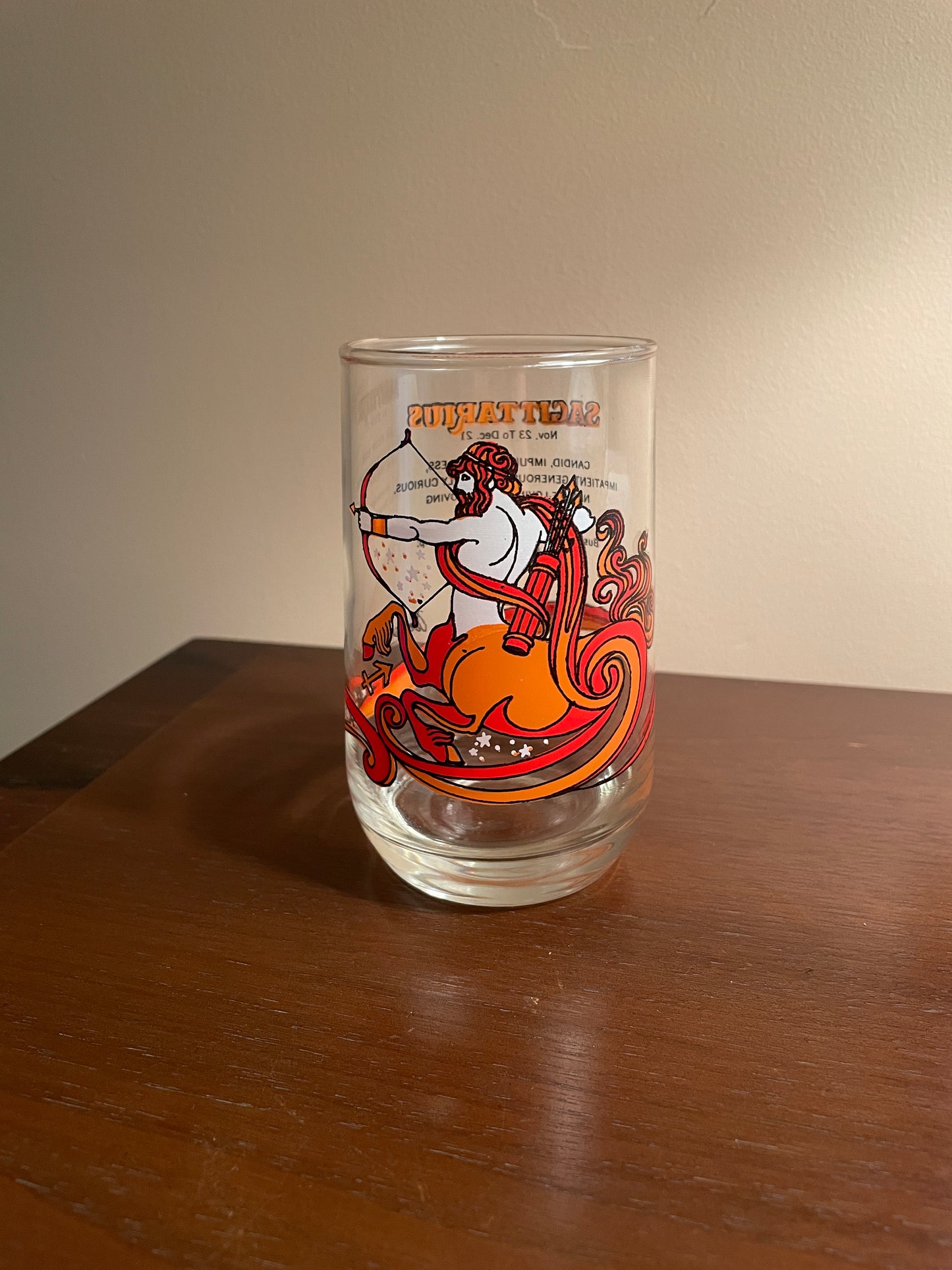 Sagittarius Zodiac Glass