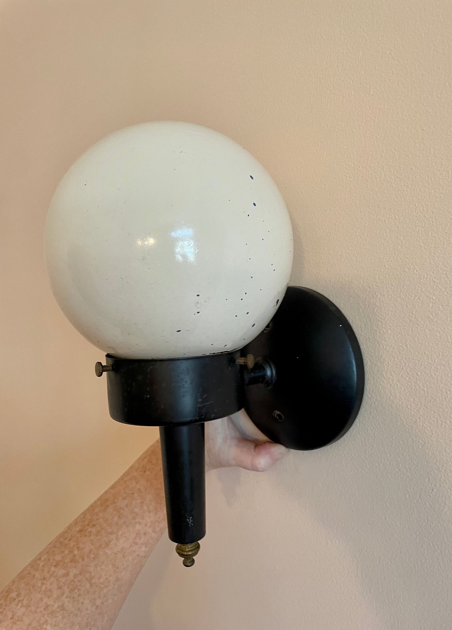 White Globe Wall Sconce