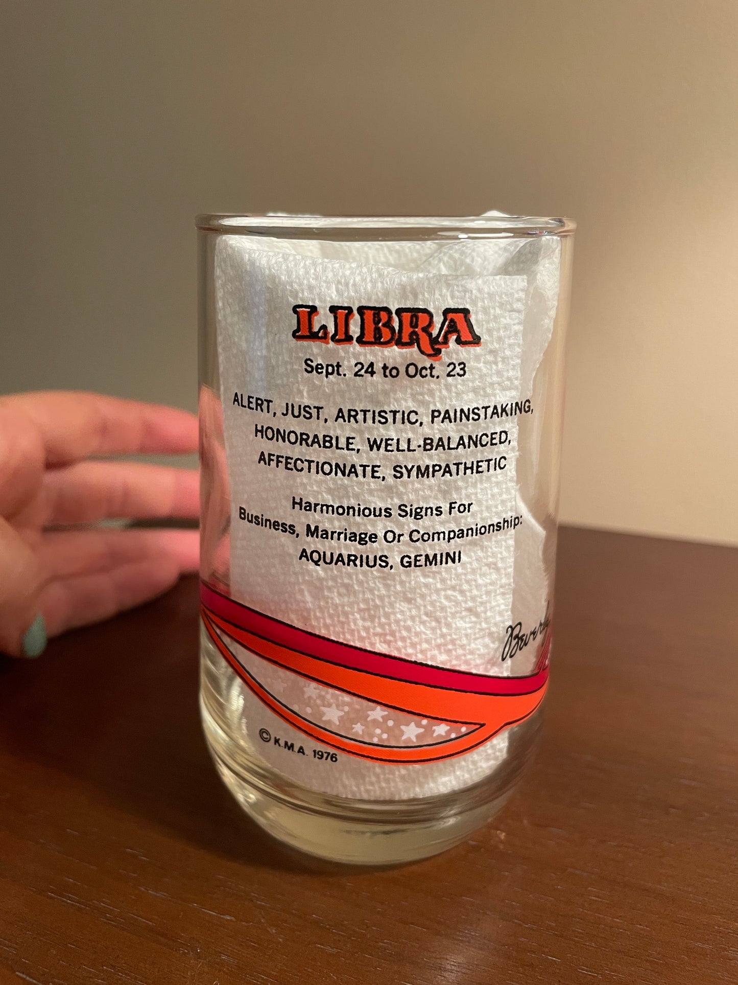 Libra Zodiac Glass