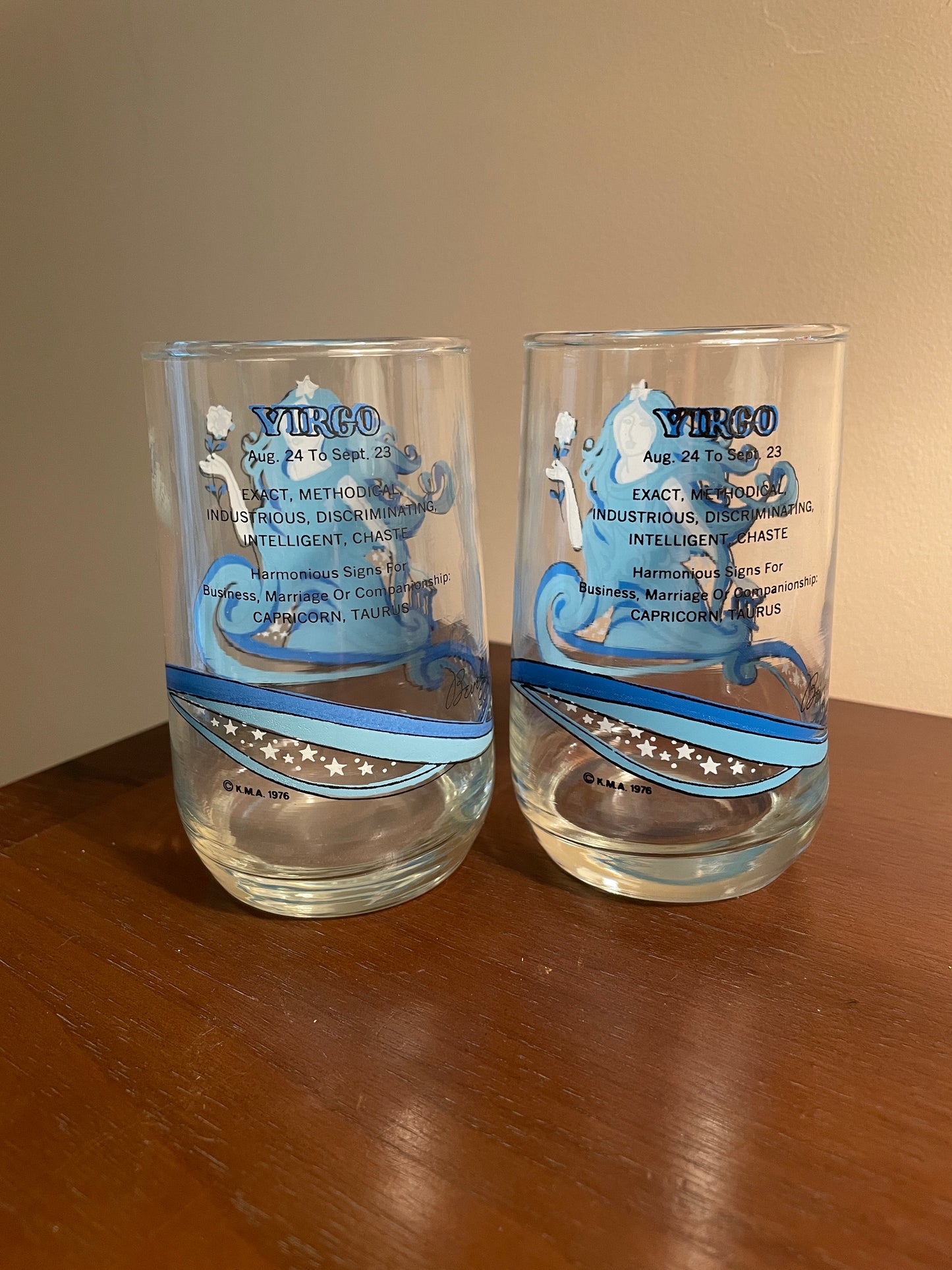 Pair of Virgo Zodiac Glasses