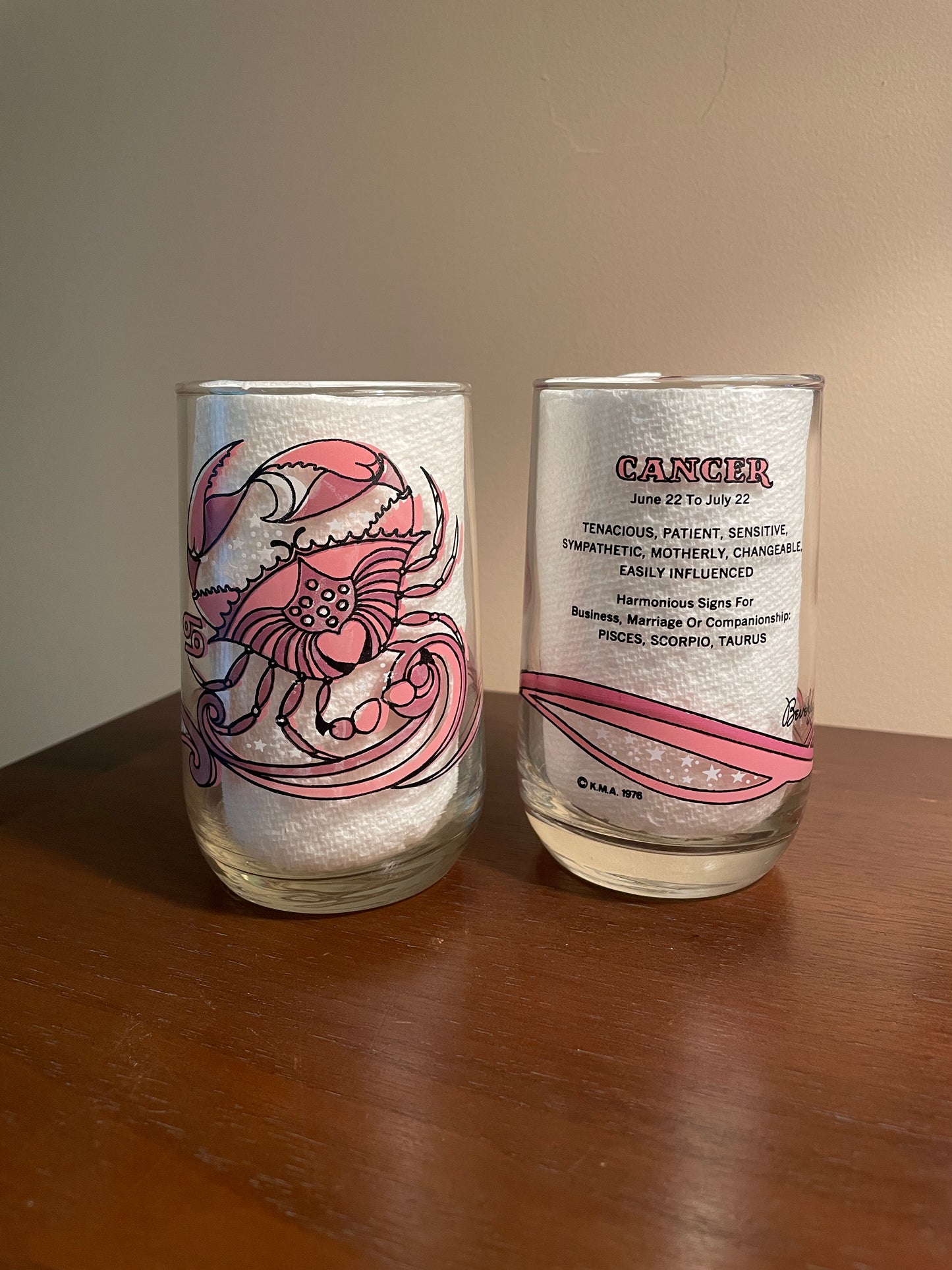 Pair of Cancer Zodiac Glasses