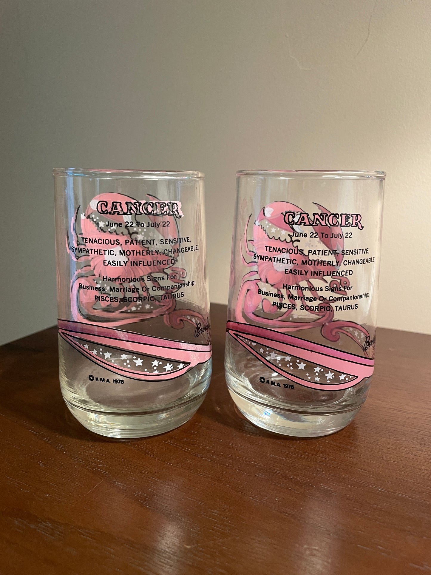 Pair of Cancer Zodiac Glasses