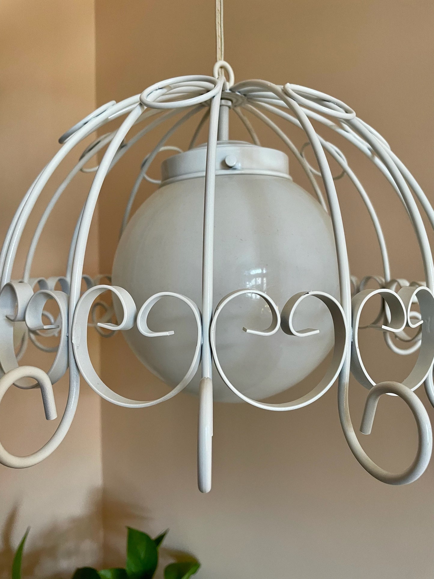 Scrolled Metal Pendant Light