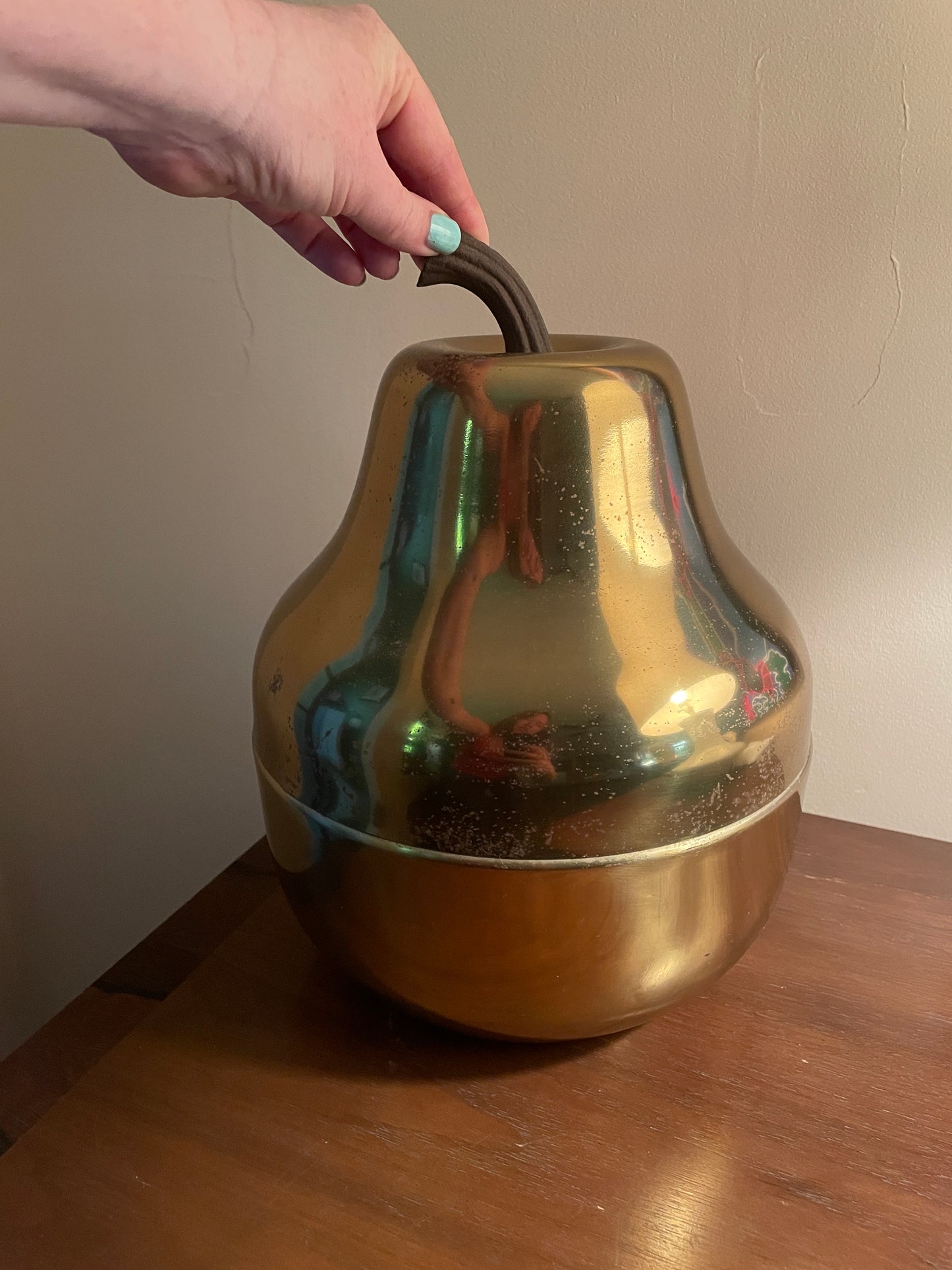 Brass Pear Ice Bucket