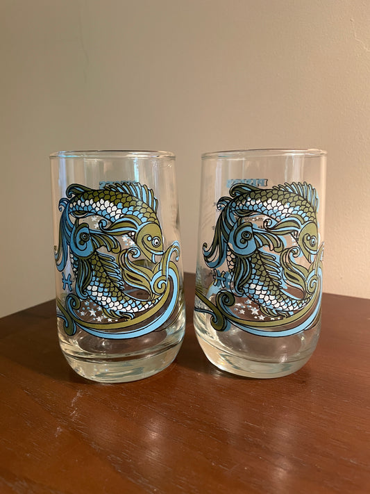 Pair of Pisces Zodiac Glasses