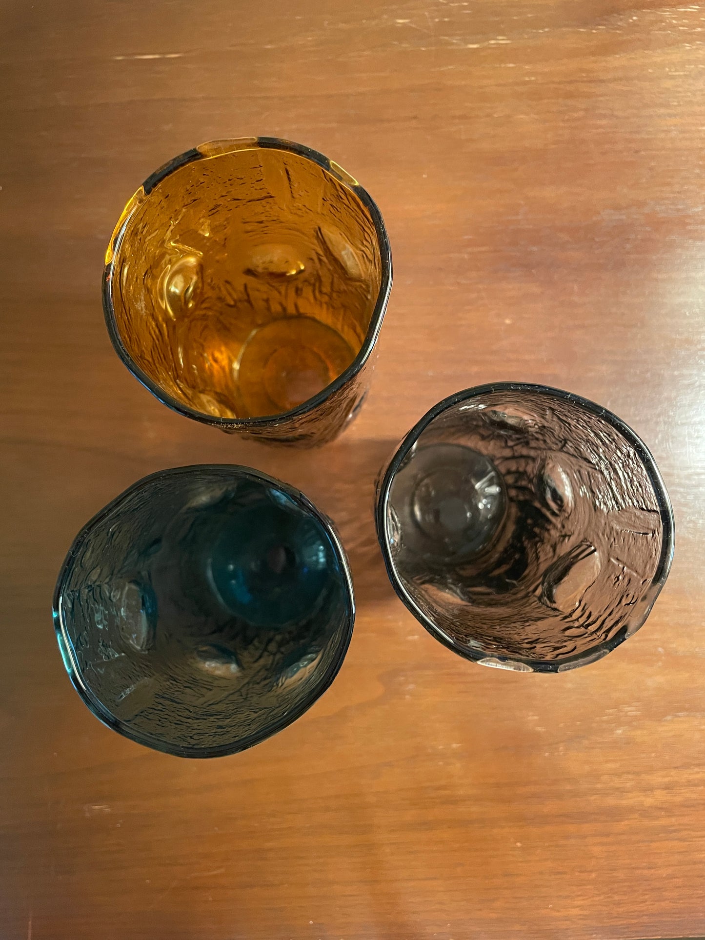 Set of Three Thumbprint Highball Glasses