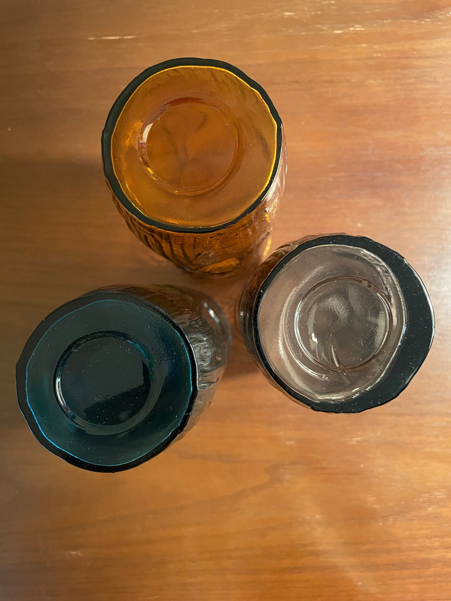 Set of Three Thumbprint Highball Glasses