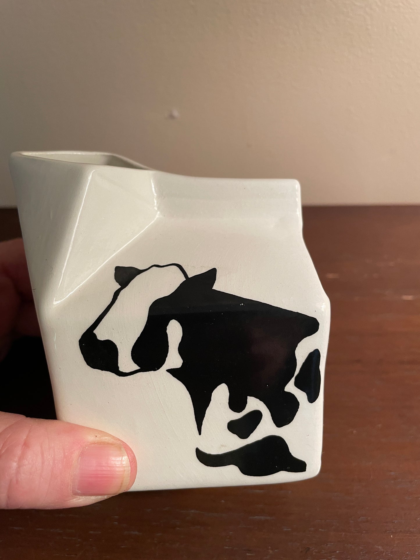 Holstein Black and White Carton Creamer