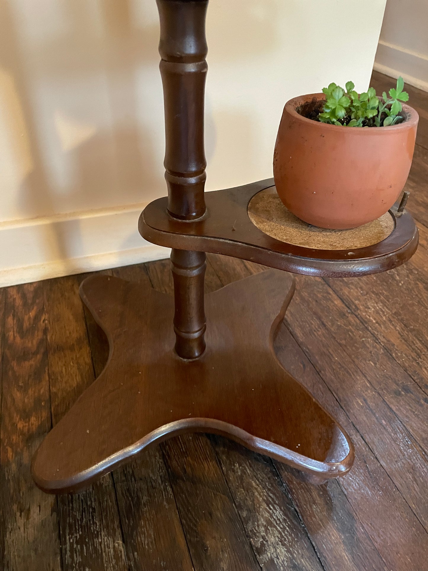 Cork & Wood Plant Stand