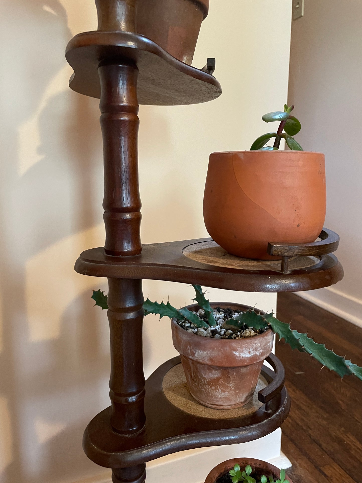 Cork & Wood Plant Stand