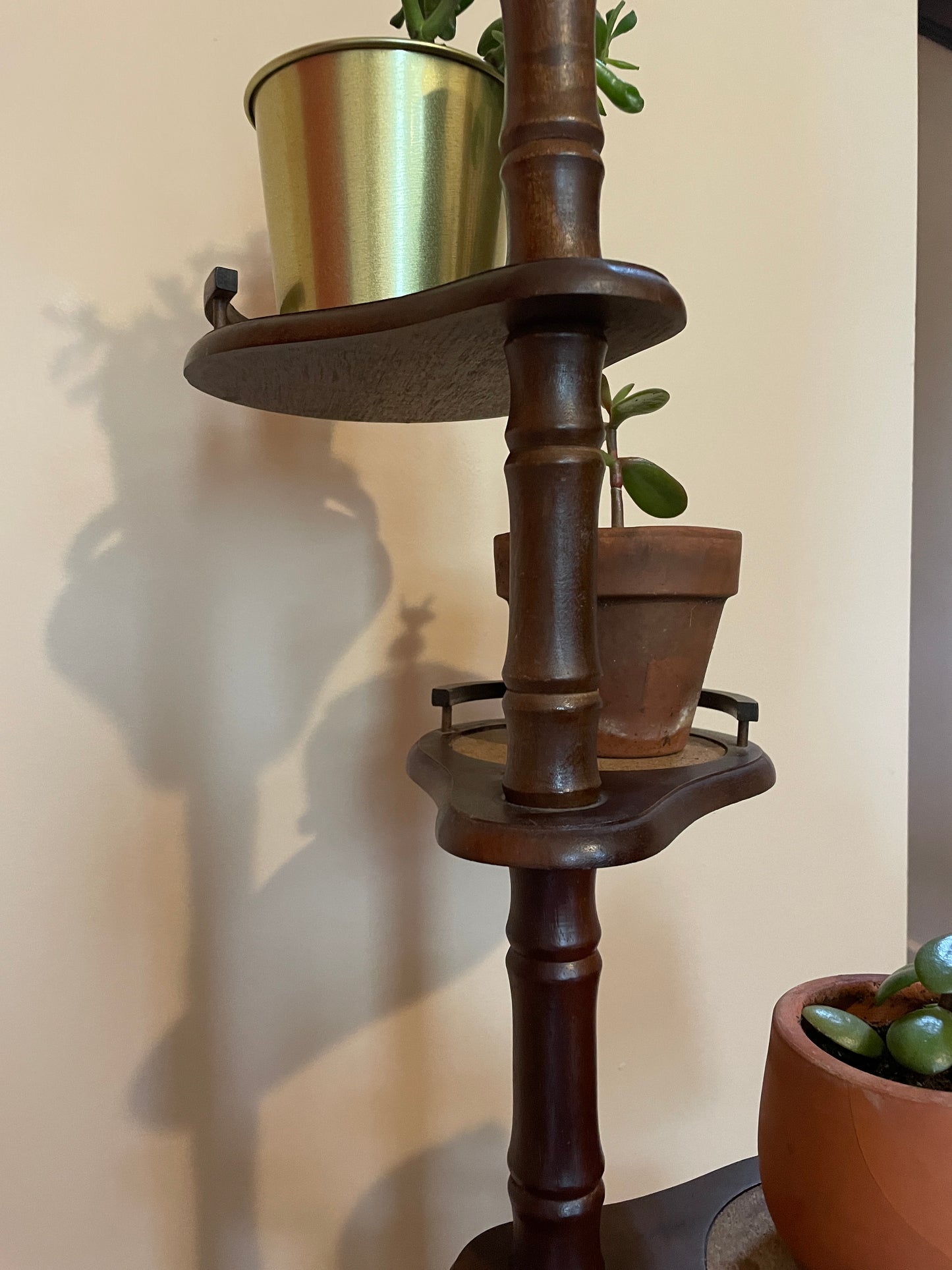 Cork & Wood Plant Stand