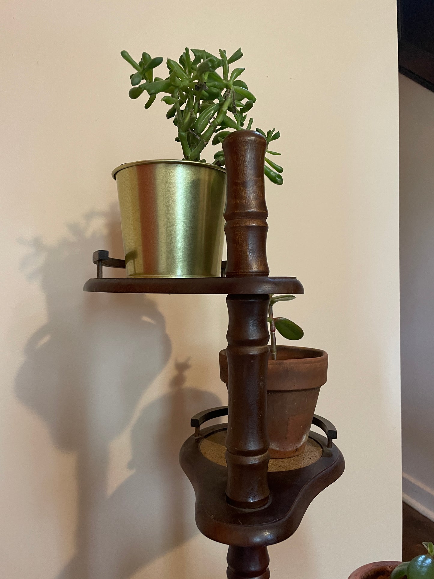 Cork & Wood Plant Stand