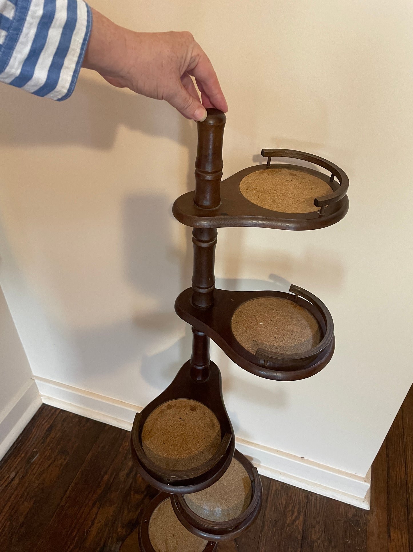 Cork & Wood Plant Stand