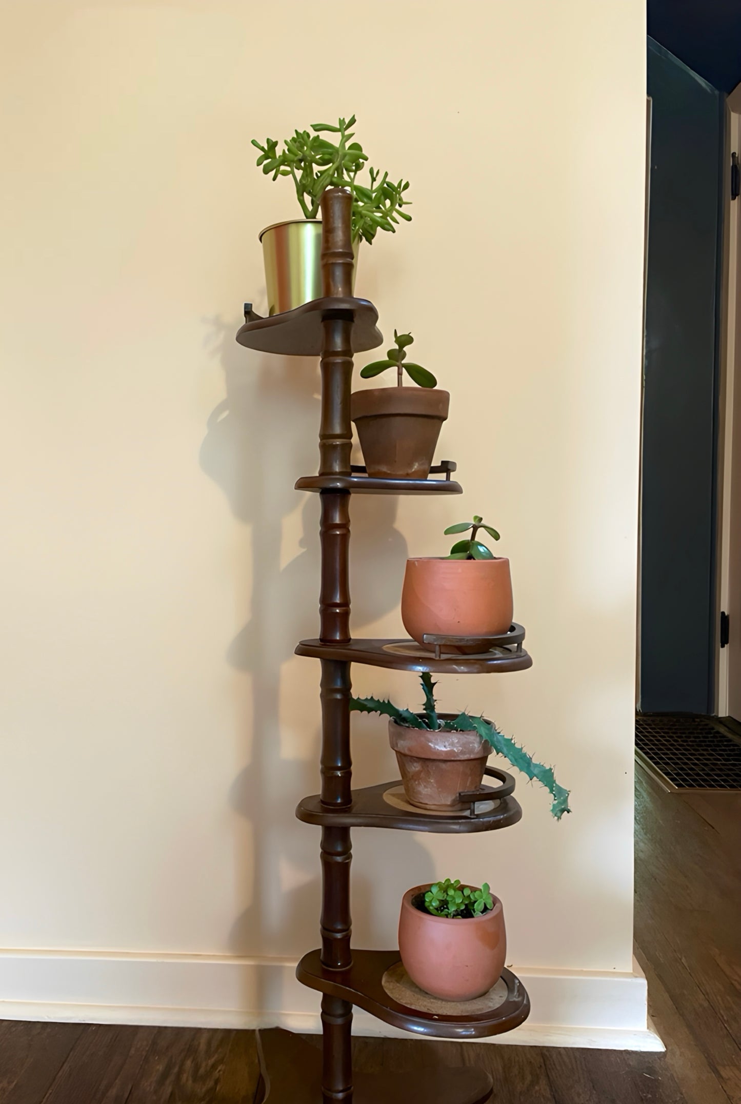 Cork & Wood Plant Stand