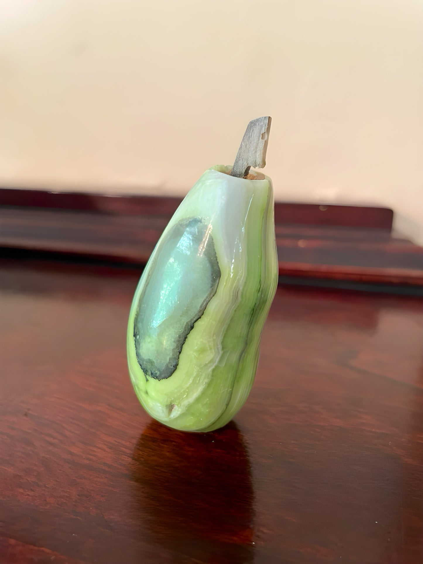 Marble Fruit Set in Sequoia Wood Bowl