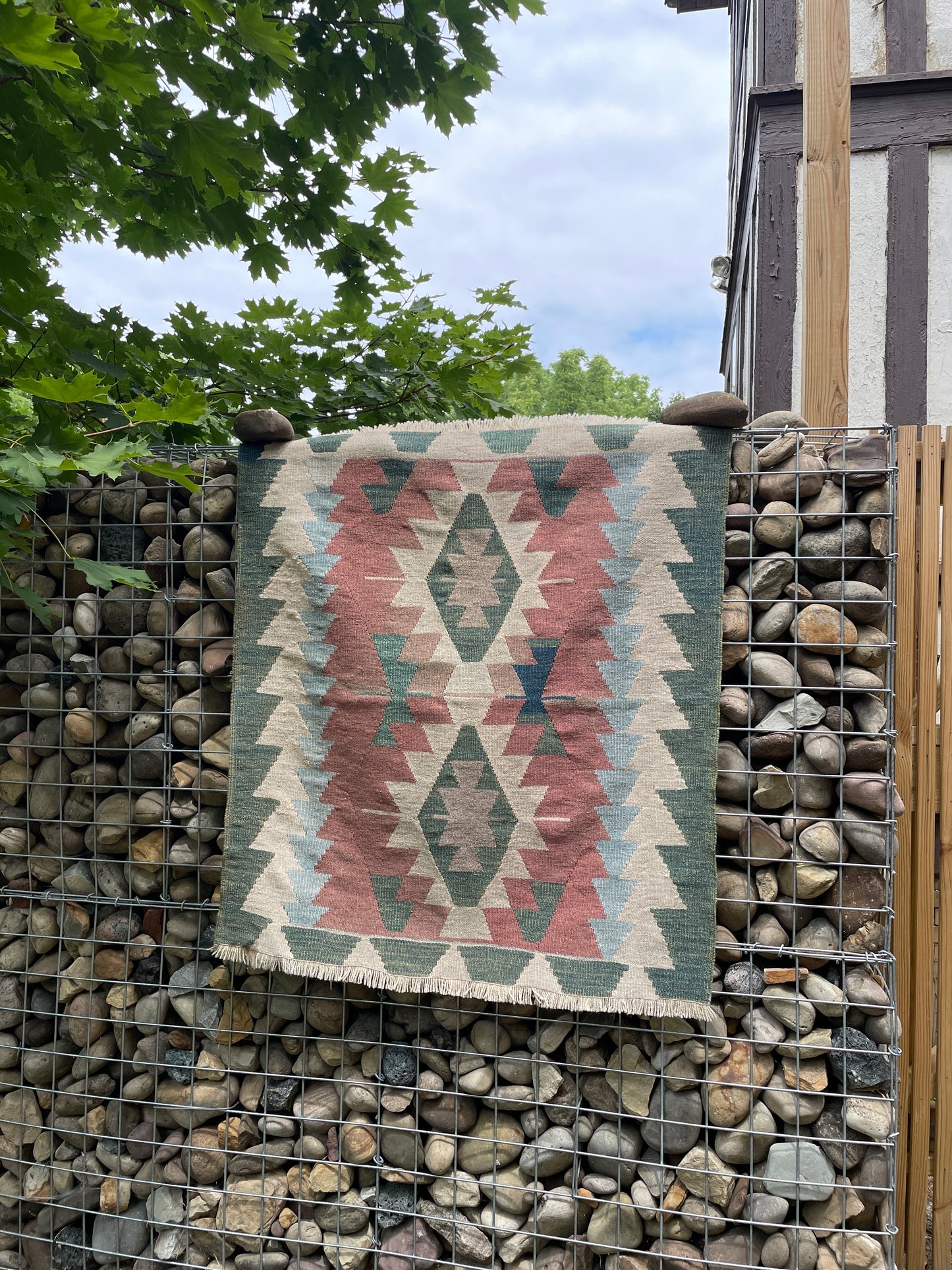 Turkish Kilim in Muted Pastels