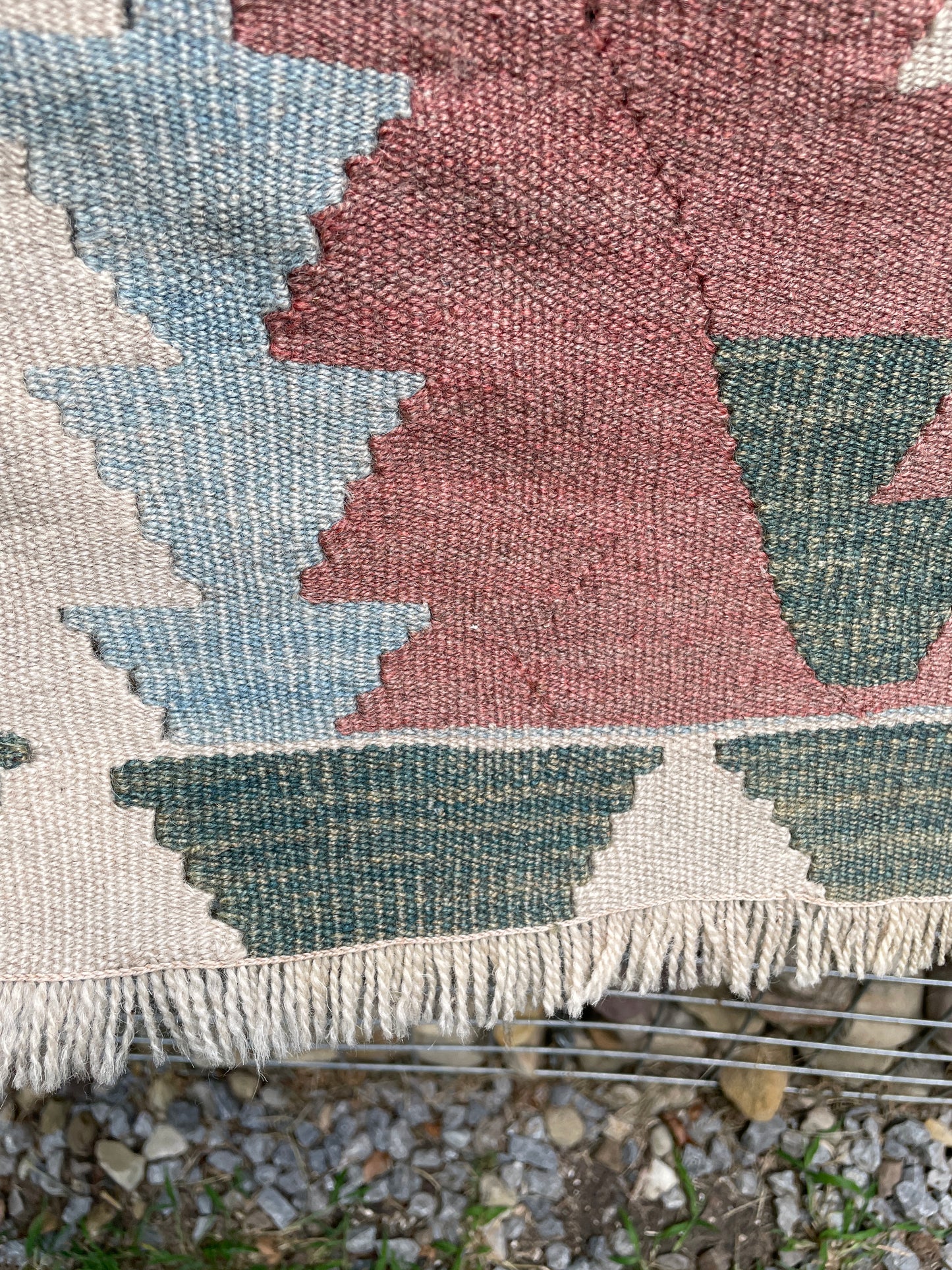 Turkish Kilim in Muted Pastels