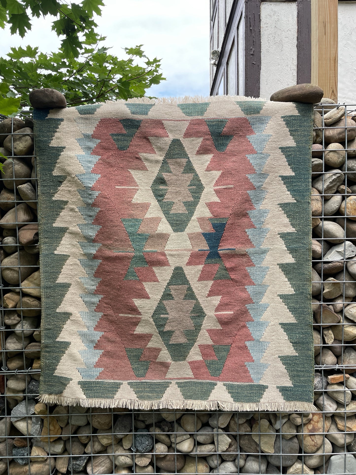 Turkish Kilim in Muted Pastels