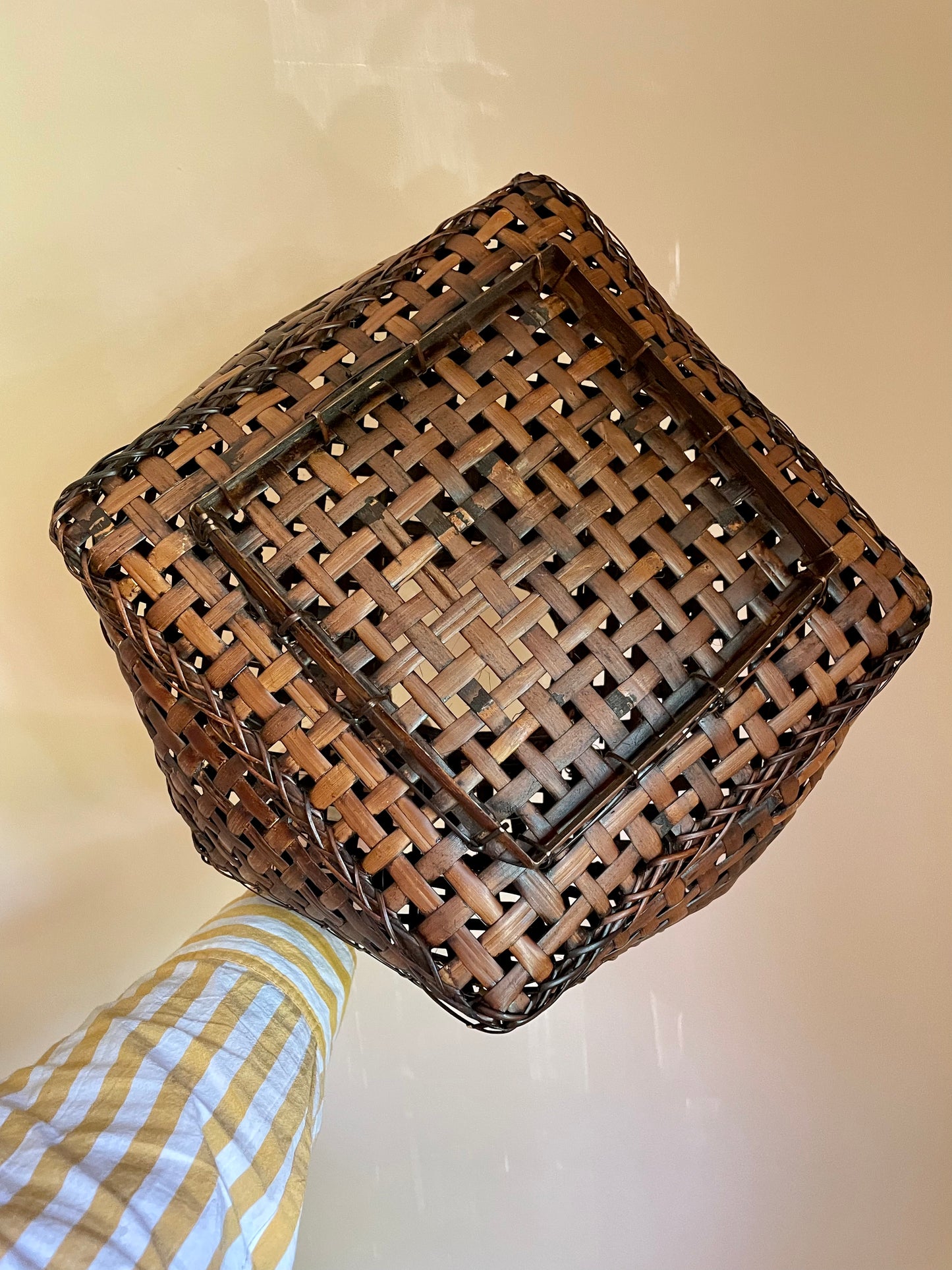 Rotated Square Cane Basket