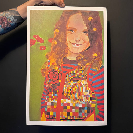 Girl in Poppy Field Print