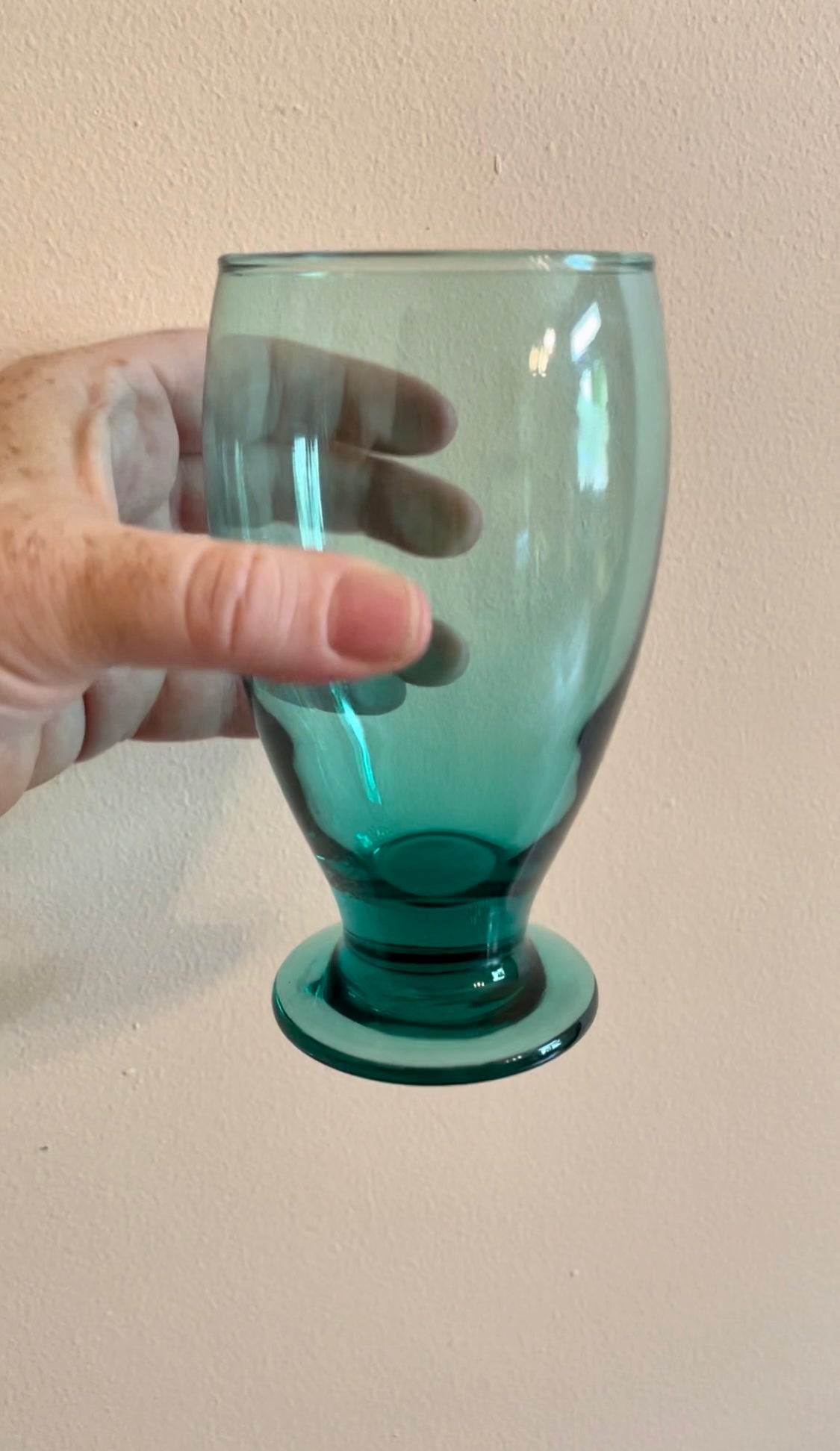 Set of Two Aquamarine Goblets