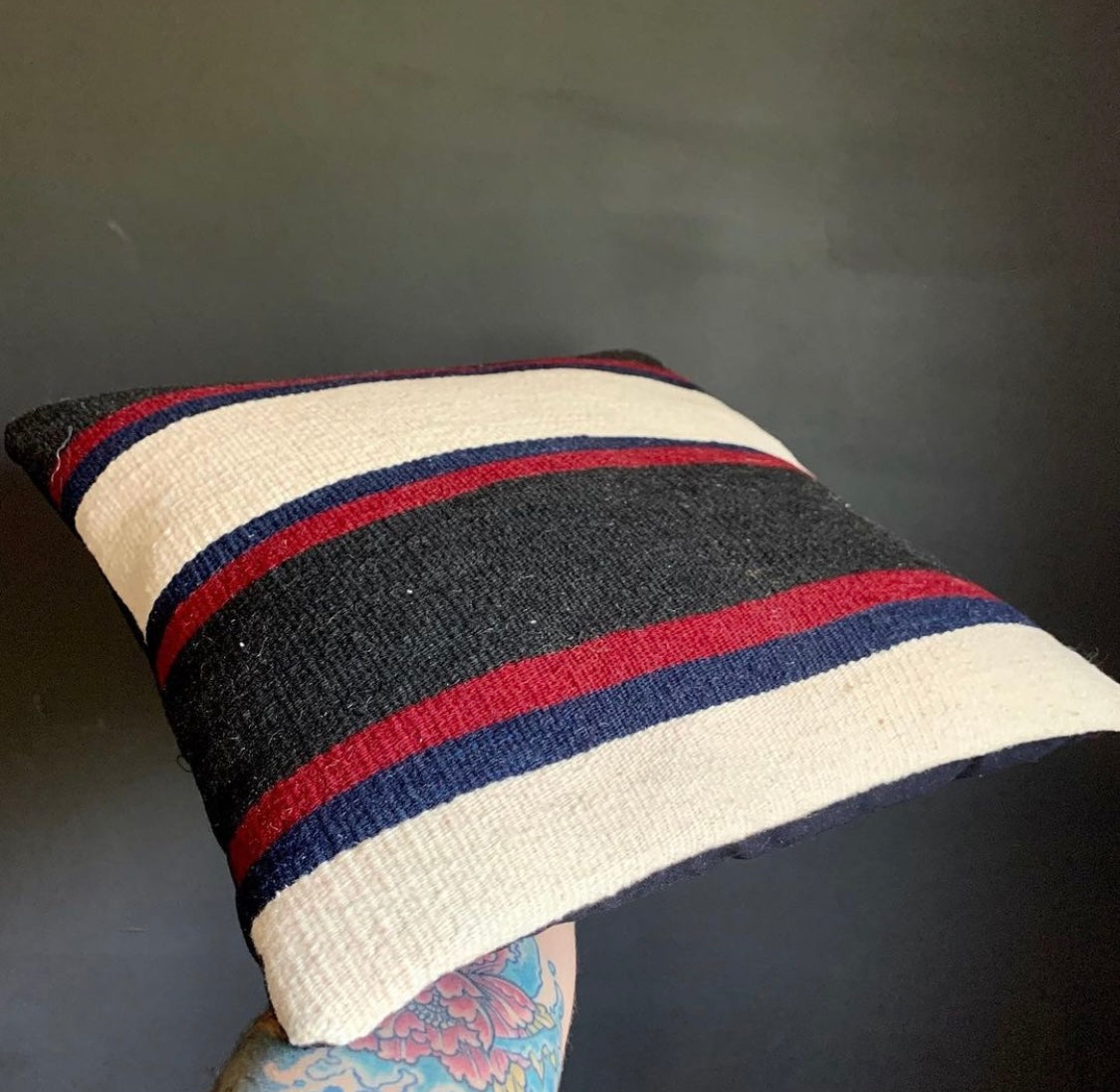 Pair of Striped Turkish Kilim Pillows