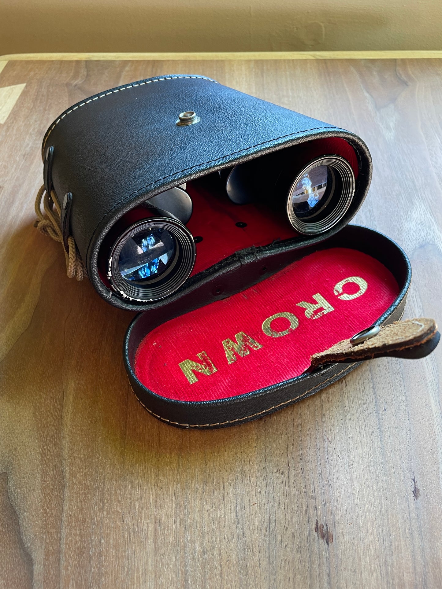 Crown Binoculars and Case