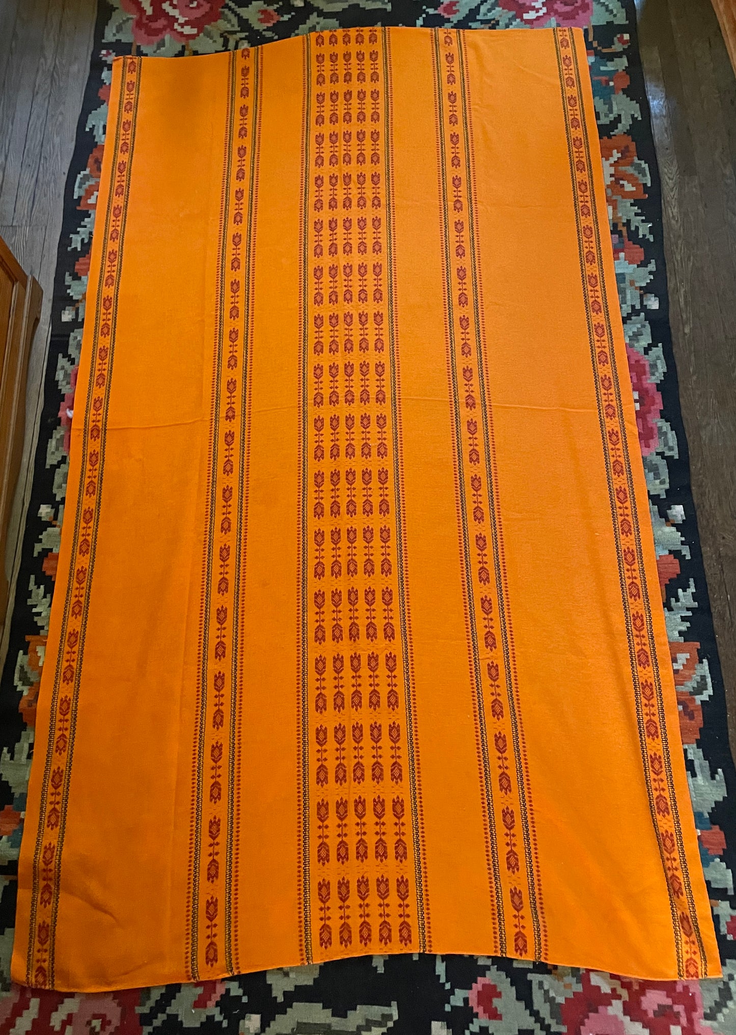 Large Orange Tablecloth