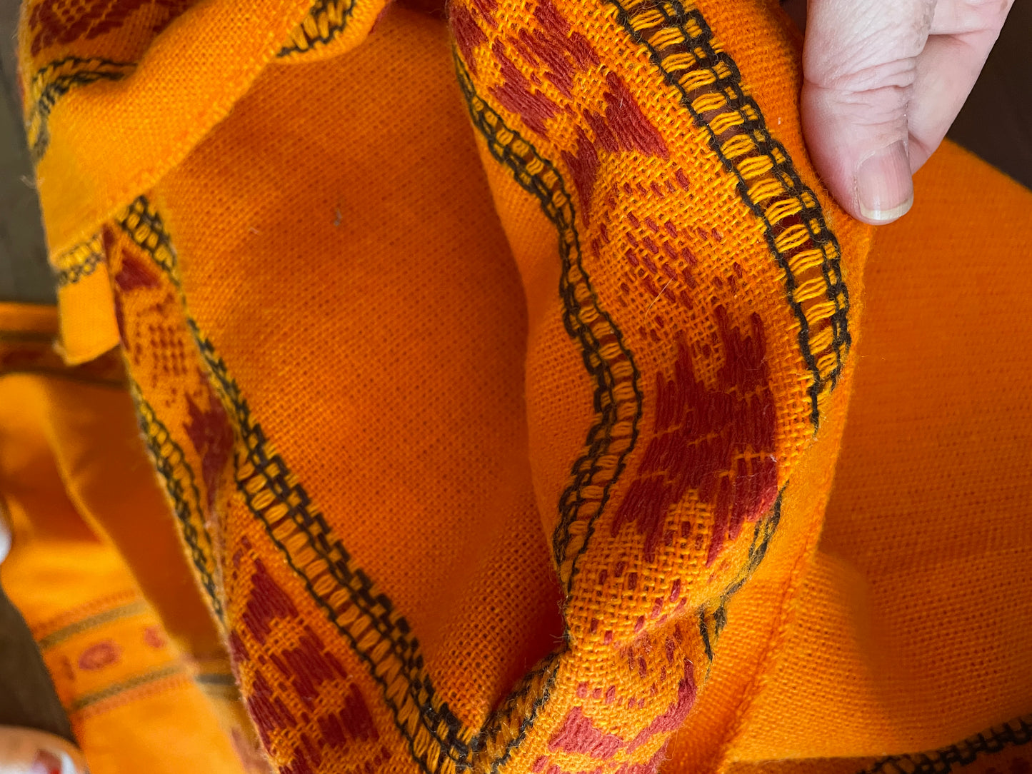 Large Orange Tablecloth