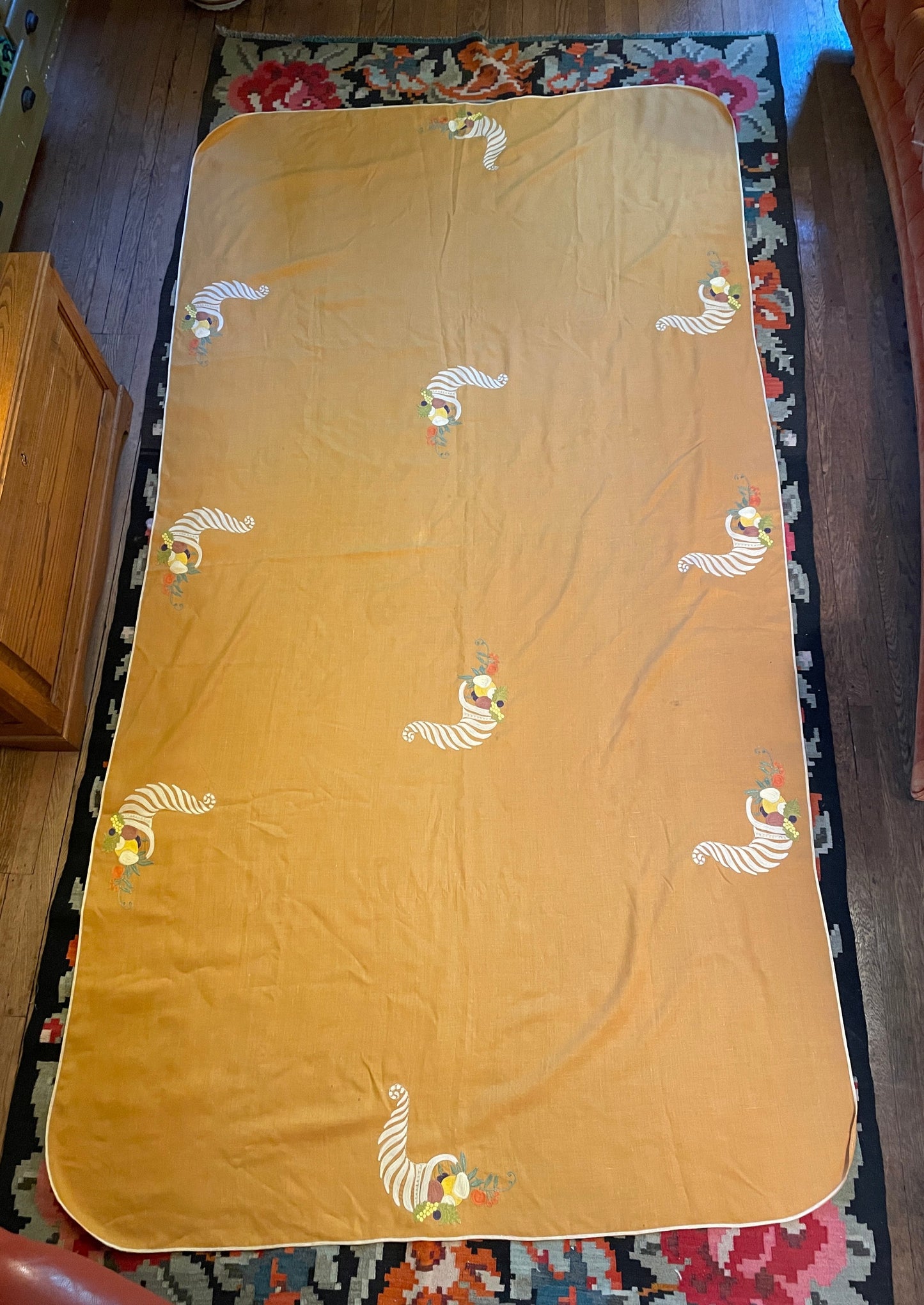 Golden Cornucopia Tablecloth