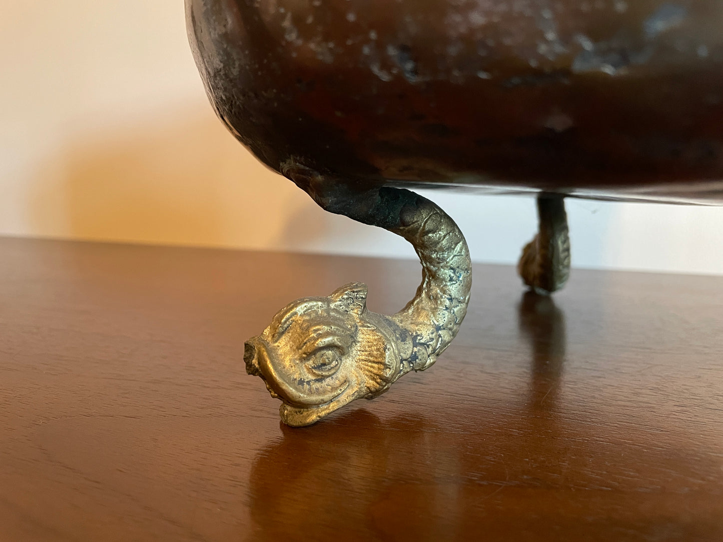 Decorative Copper Planter with Creature Feet