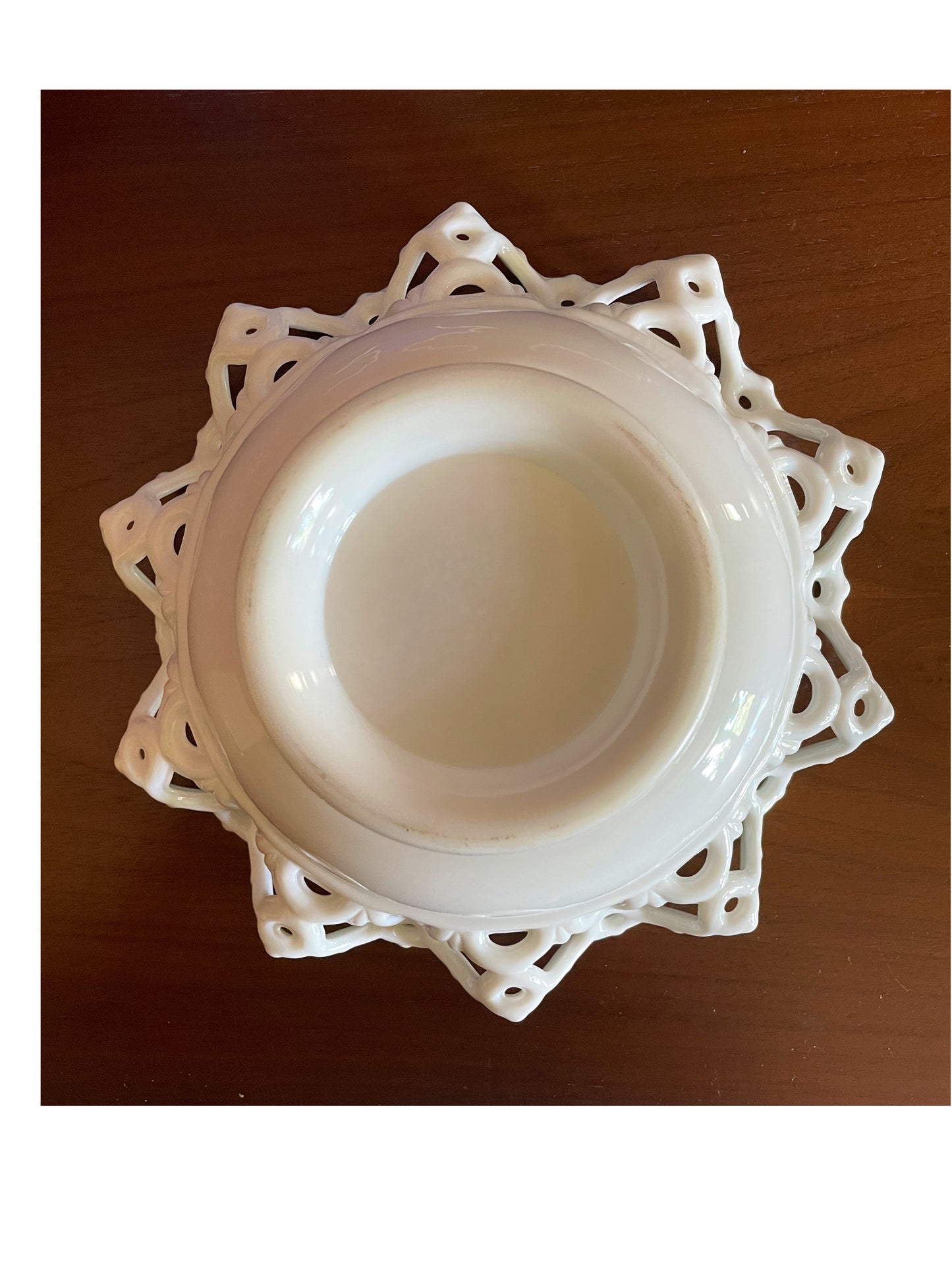 Ornate Milk Glass Bowl