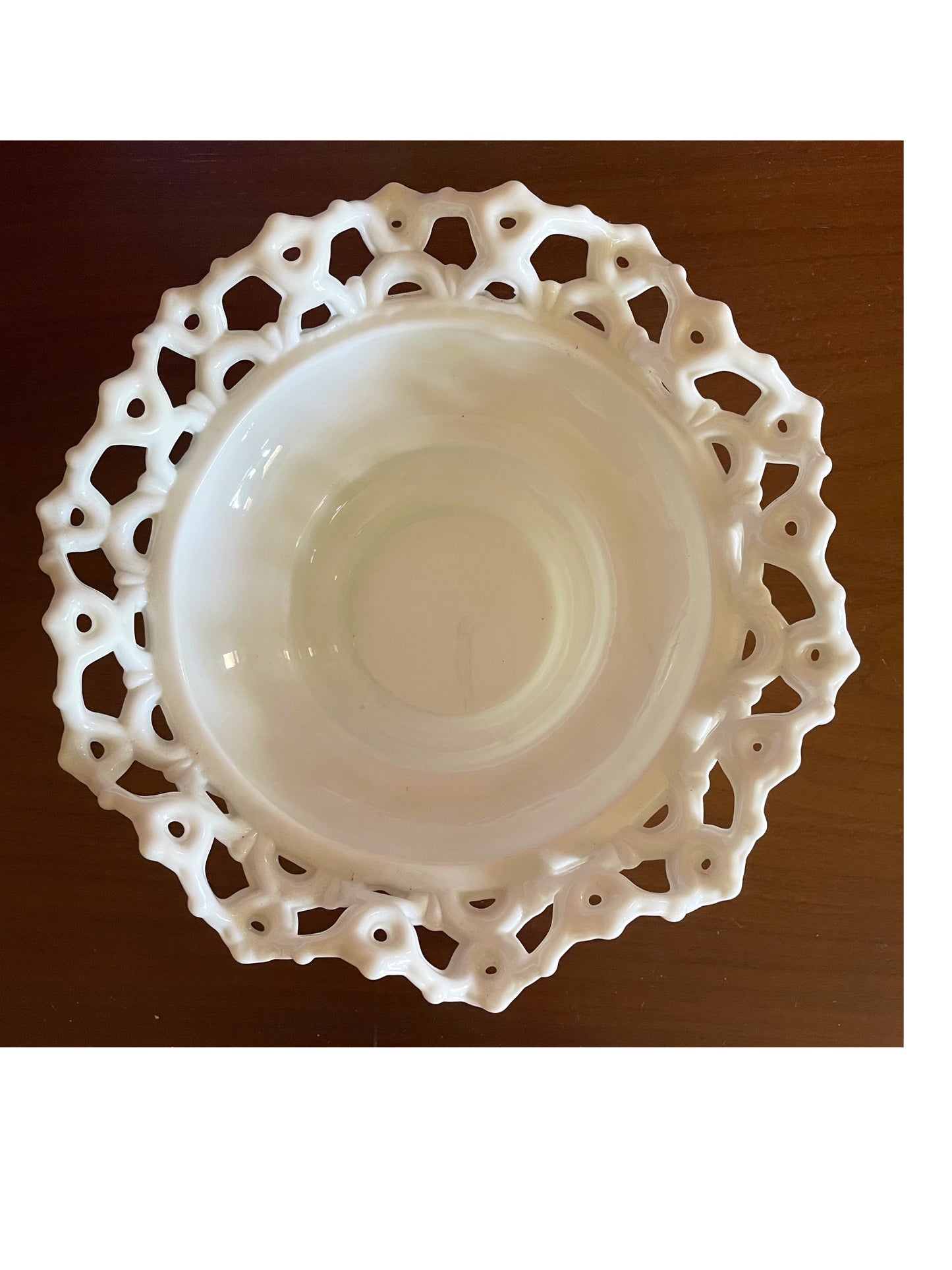 Ornate Milk Glass Bowl