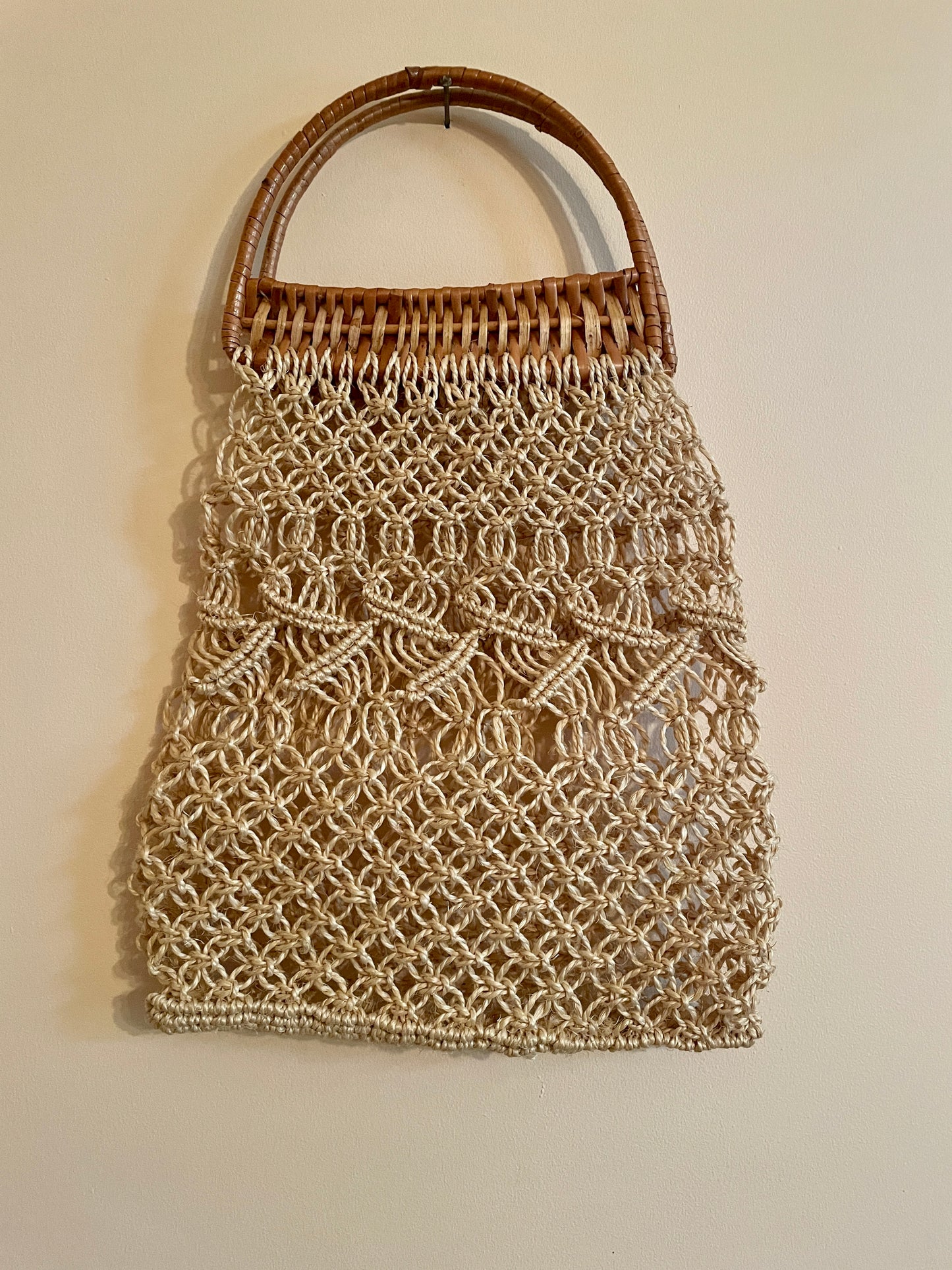 Macrame & Cane Tote