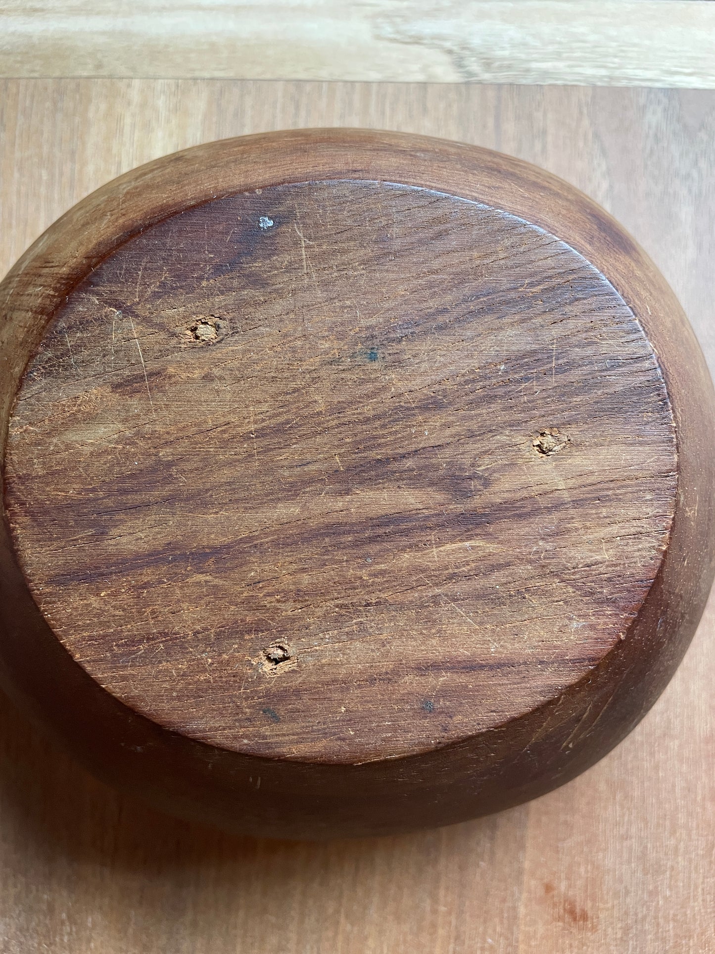 Pair of Midcentury Nesting Monkey Pod Bowls