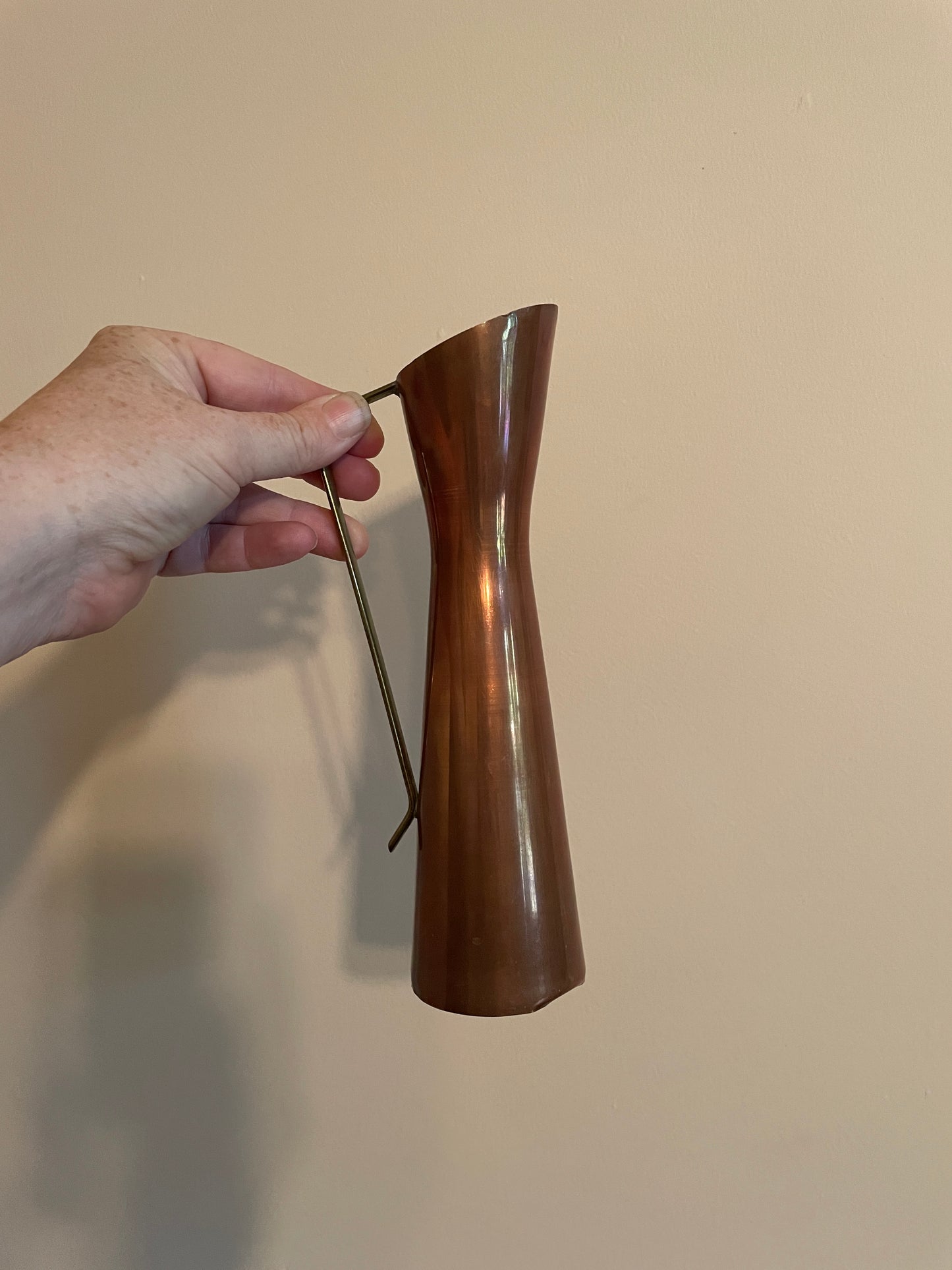 Tiny Midcentury Copper Pitcher