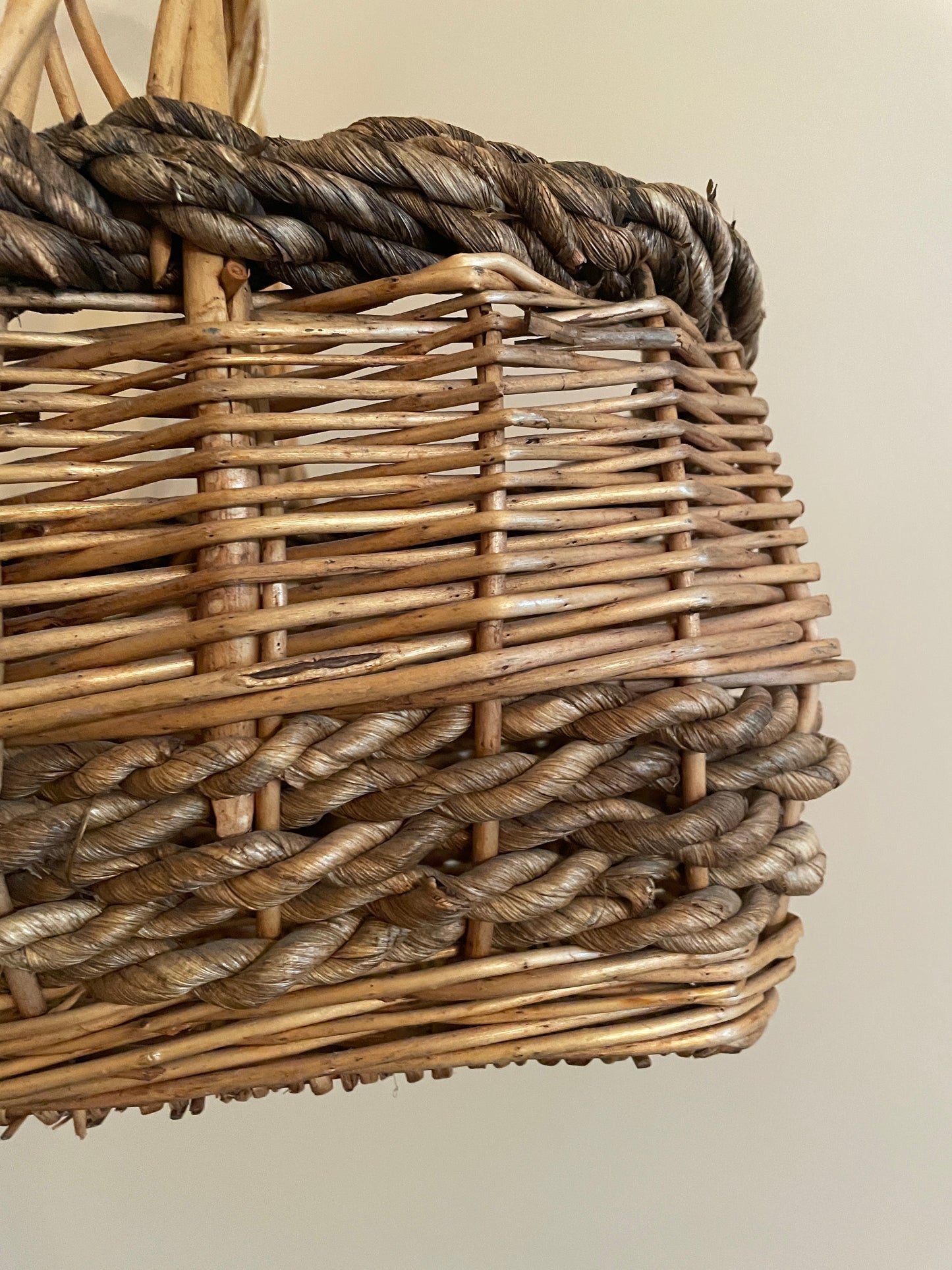 Handled Basket of Mixed Materials