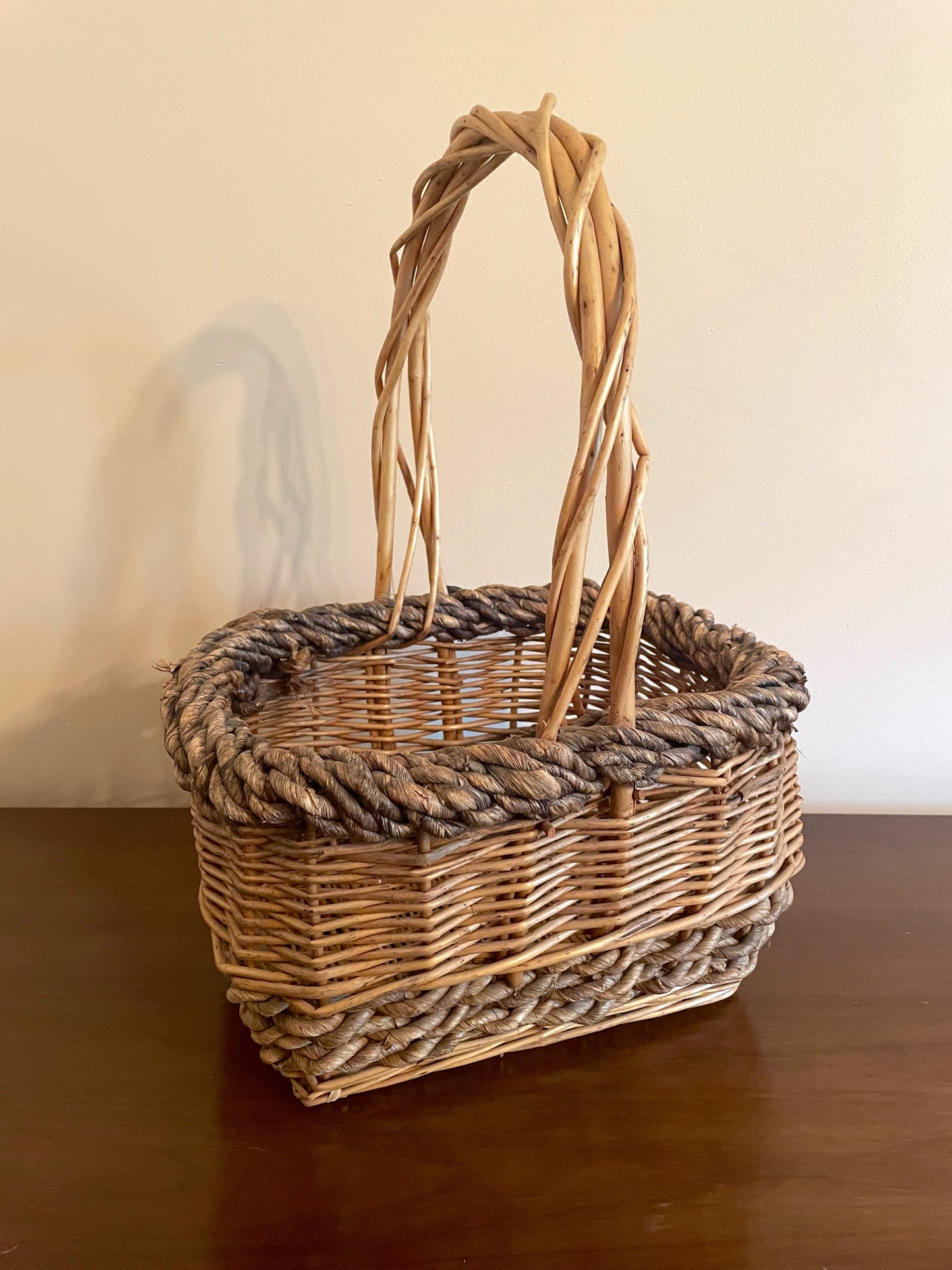 Handled Basket of Mixed Materials