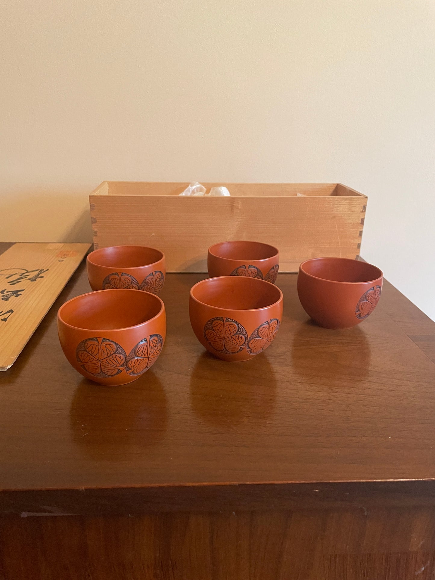 Carnelian Red Tea/Sake Cup Set