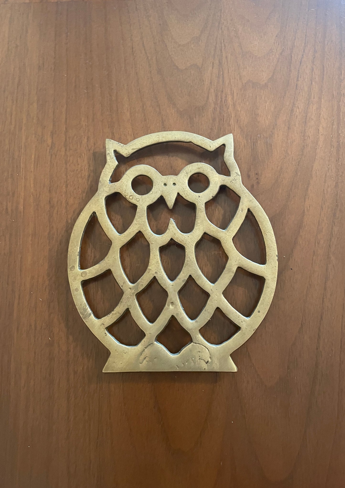 Brass Owl Trivet