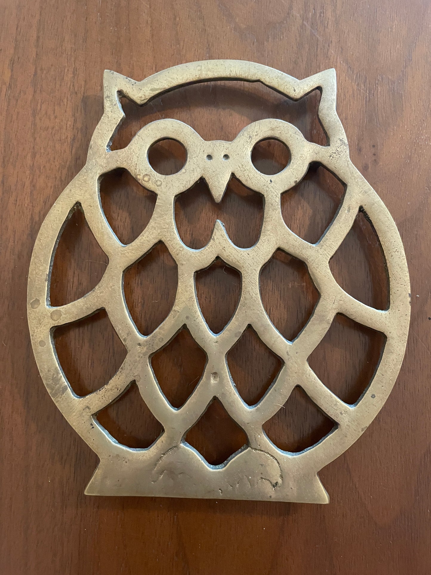 Brass Owl Trivet